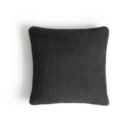 Habitat Faux Fur Cushion - Black - 43x43cm 