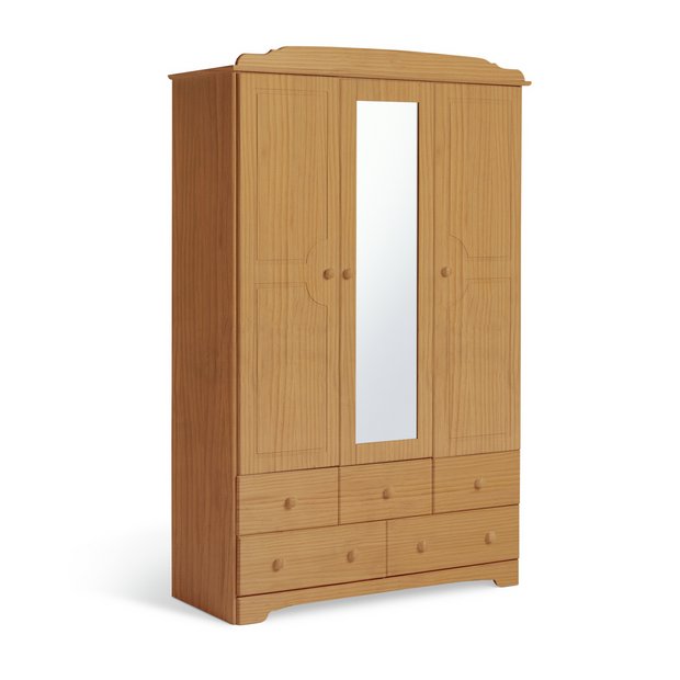 Argos deals pine wardrobe