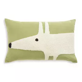 Habitat x Scion Mr Fox Cushions 2 Pack Green & White-30x60cm