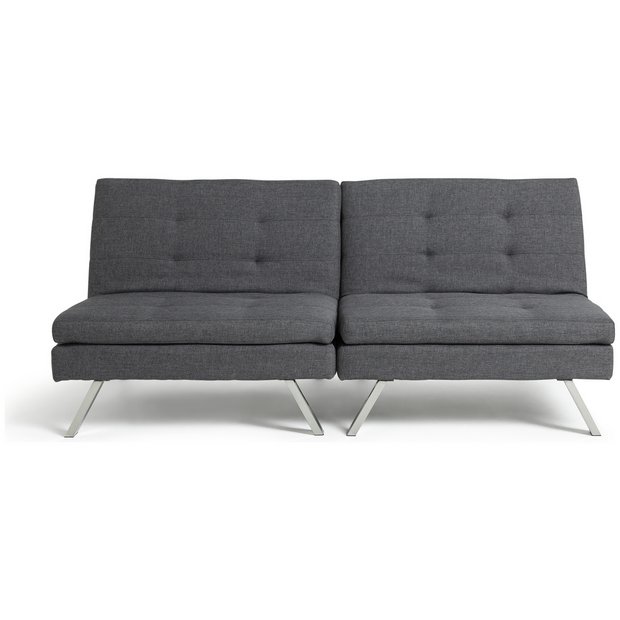 Buy Habitat Duo Fabric 2 Seater Clic Clac Sofa Bed Charcoal