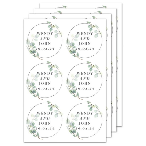 Buy Personalised Message Botanical Sticker Set | Personalised gifts | Argos