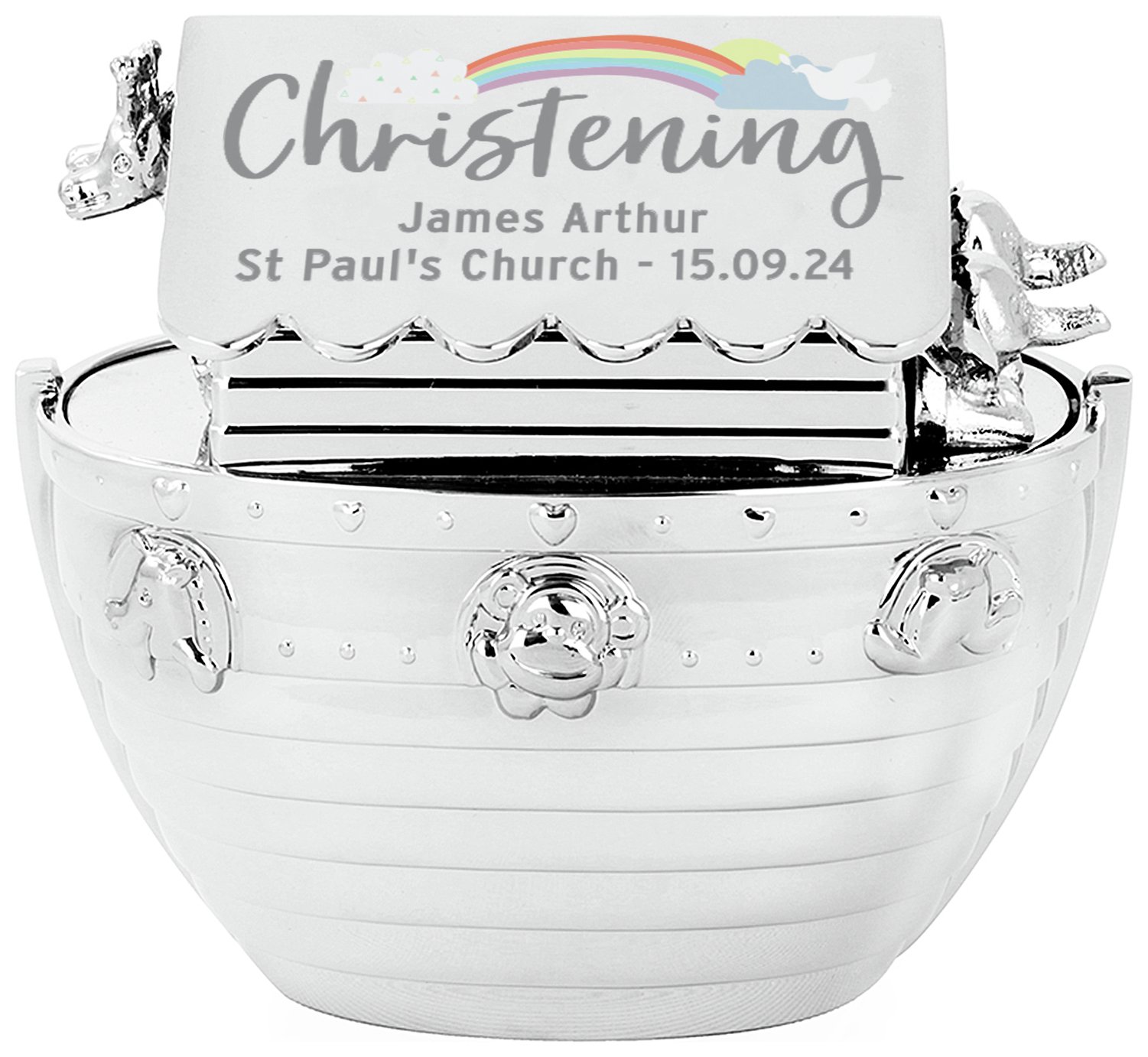 Personalised Message Noah's Ark Money Box