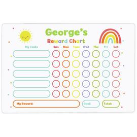 Personalised Message Rewards Chart And Dry Wipe Marker Pen