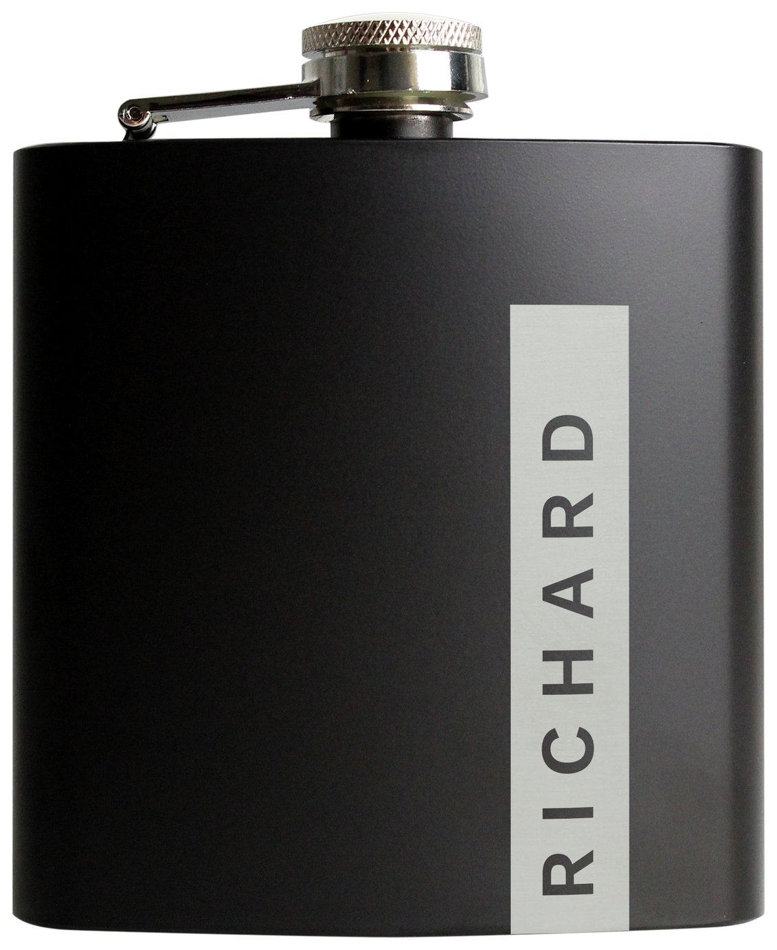 Personalised Message Name Only Black Hip Flask - 170ml