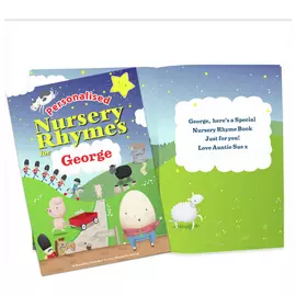 Personalised Message Nursery Rhyme Book