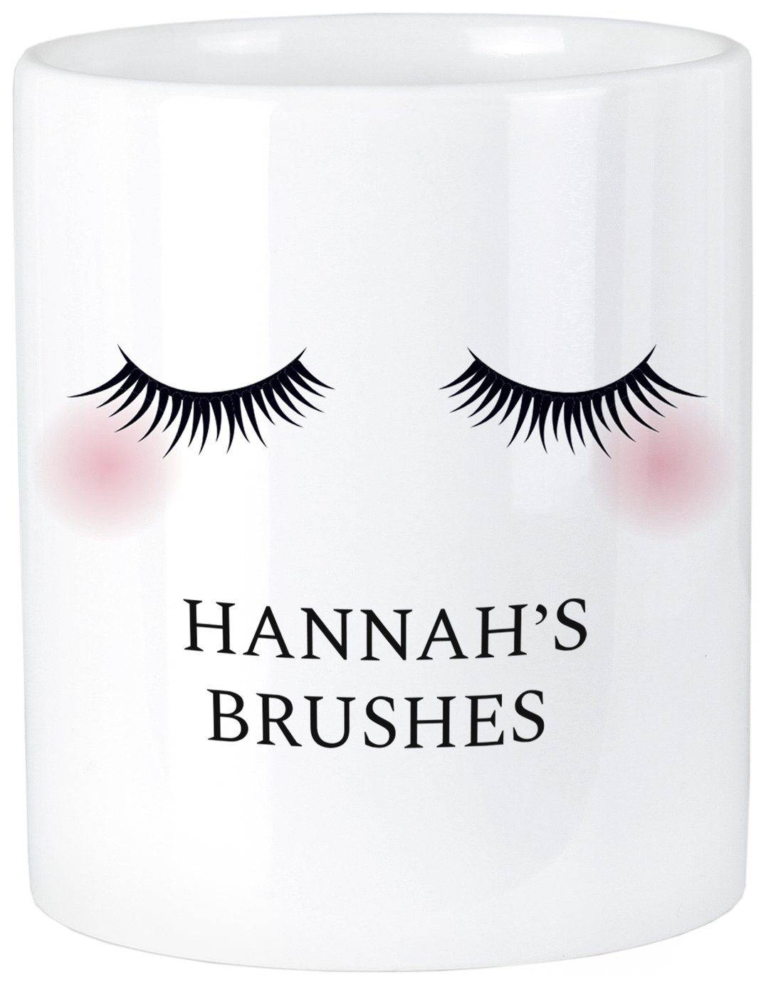 Personalised Message Eyelashes Print Ceramic Storage Pot