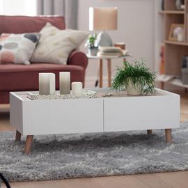 Dark Mango Wood Coffee Table With 2 Drawers Scape Interiors West Ltd