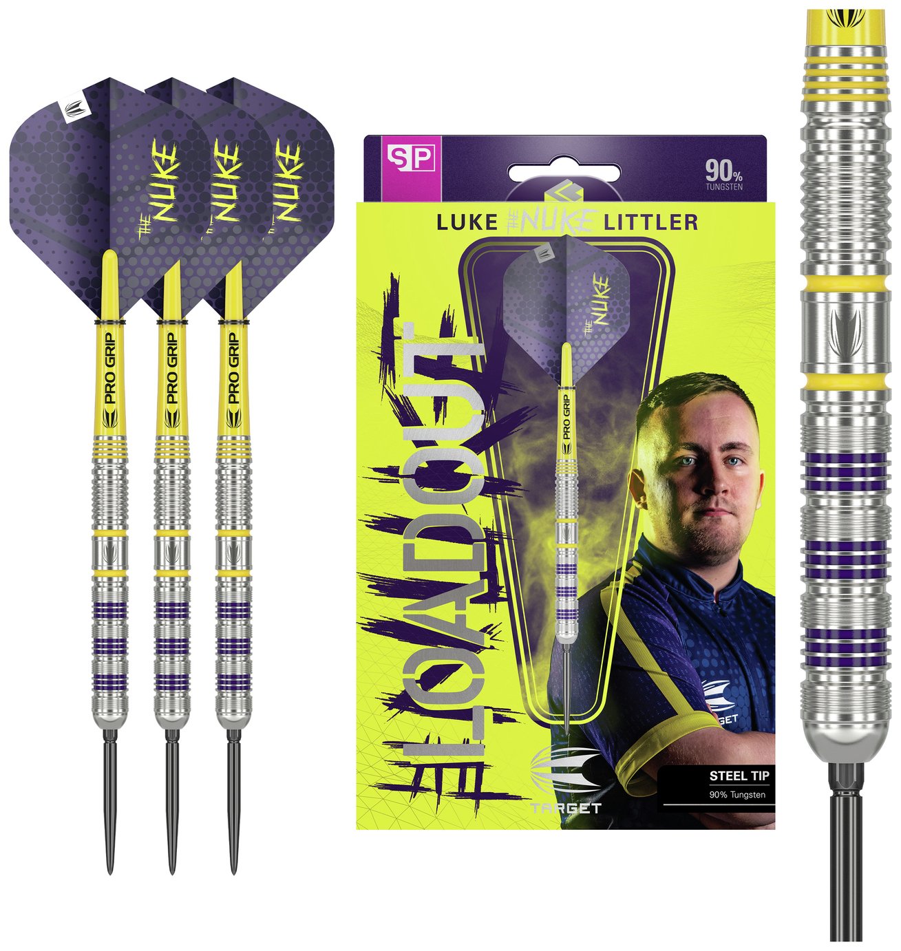 Target Luke Littler Loadout 90% Tungsten 23g Darts Set