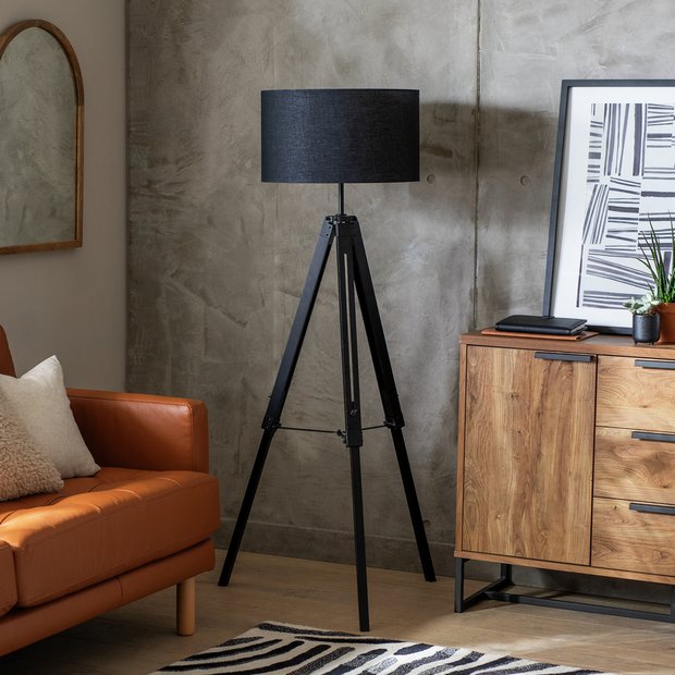 Habitat wooden deals floor lamp