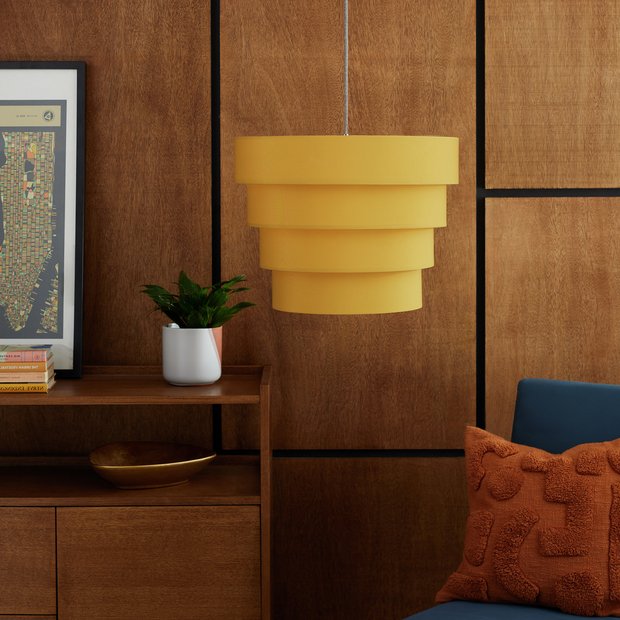 Mustard lampshade store argos