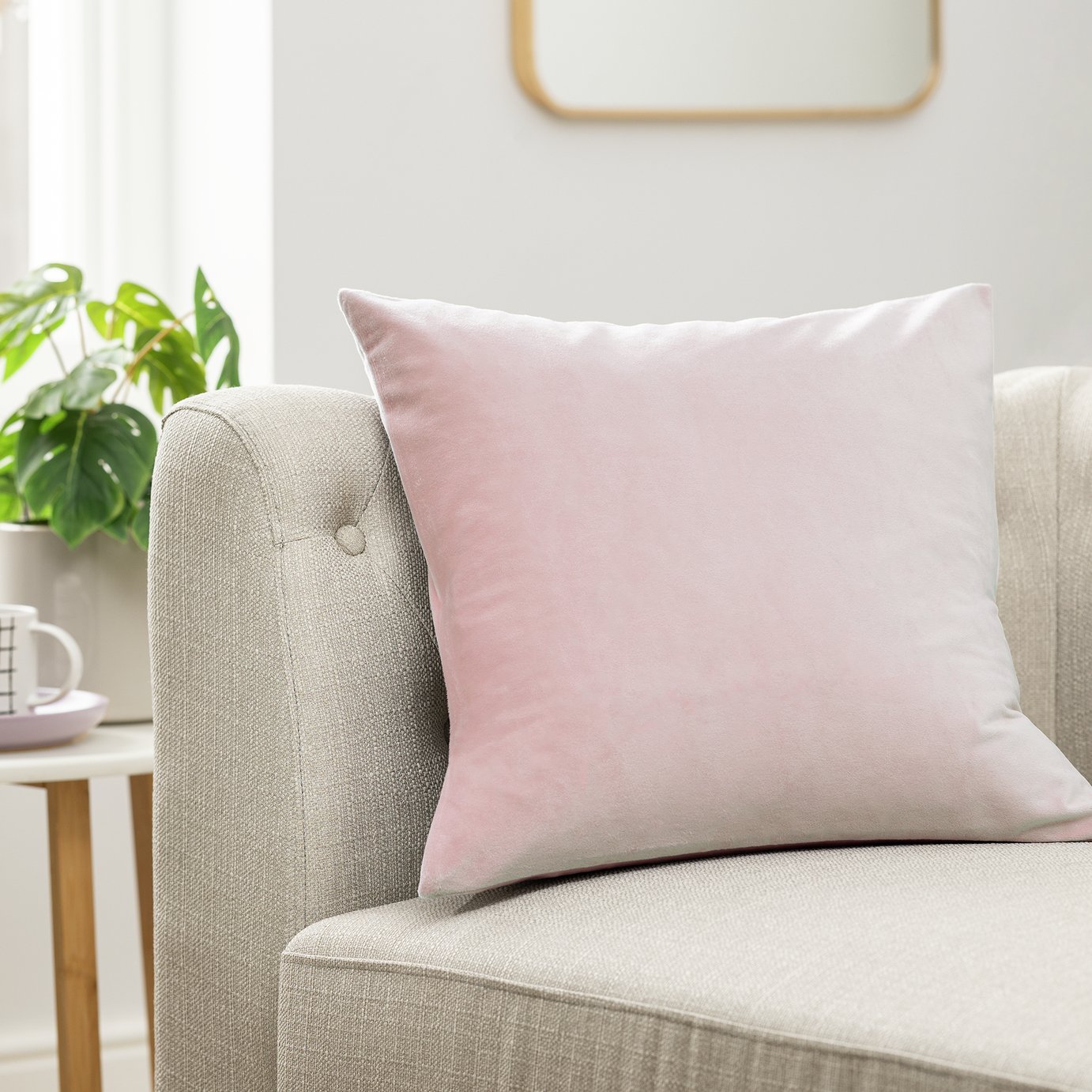 Habitat Velvet Cushion Cover-2 Pack- 43x43cm