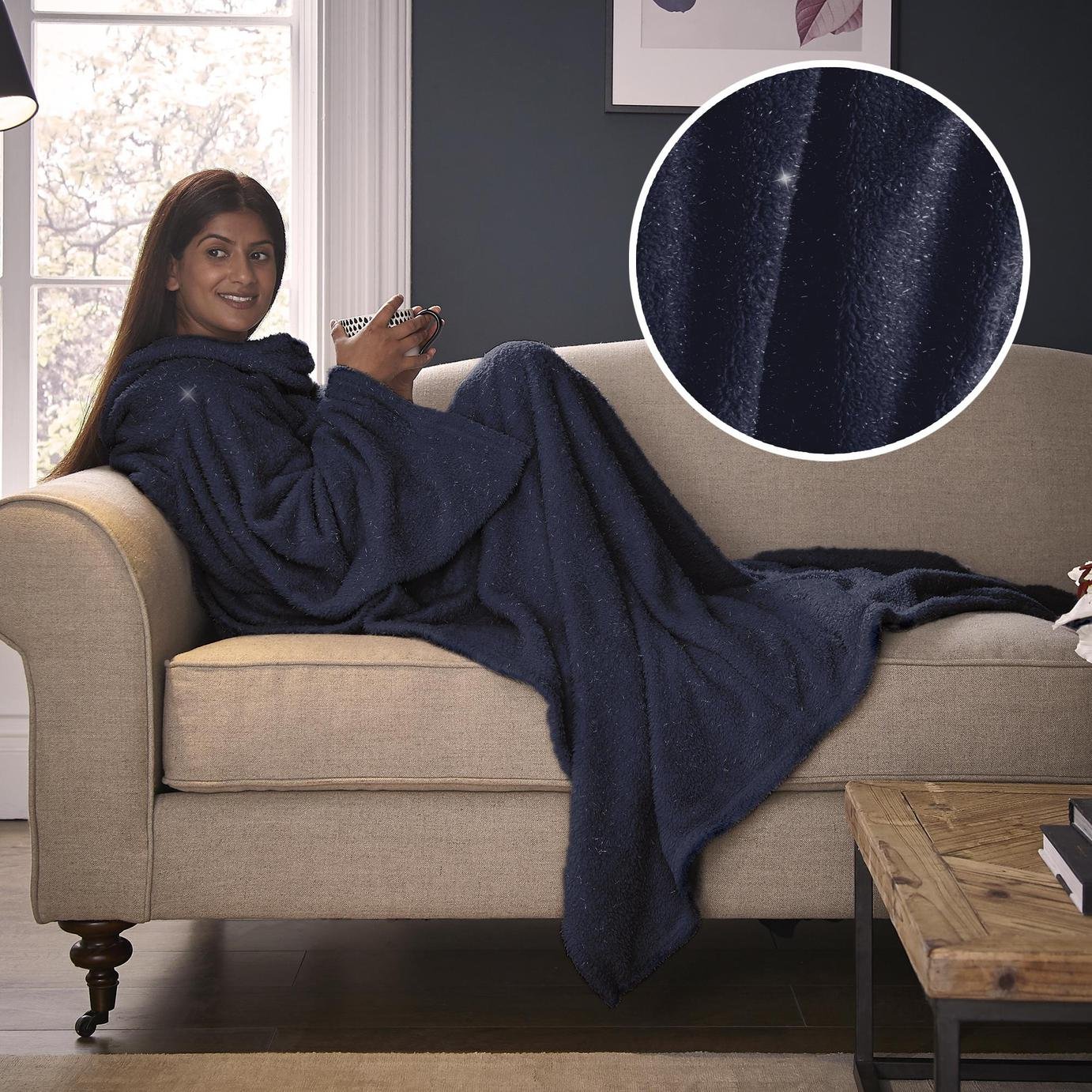 Silentnight Navy Sparkle Snugsie Wearable Blanket