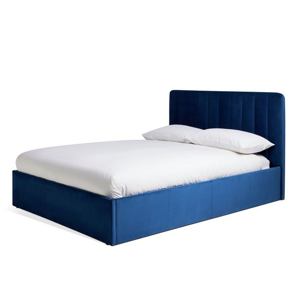 Buy Habitat Pandora Double Ottoman Bed Frame - Navy | Bed frames | Argos
