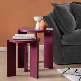 Mahogany nest of tables argos deals