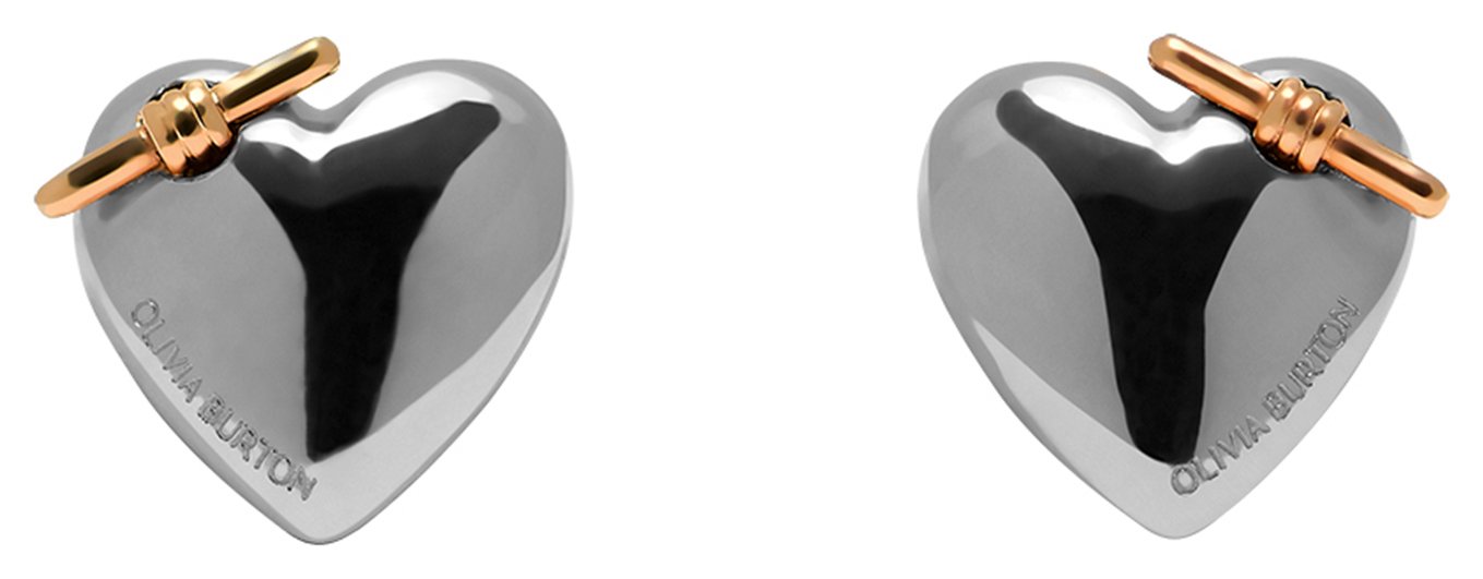 Olivia Burton Stainless Steel Knot Heart Stud Earrings