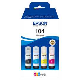 Epson 104 EcoTank 4 Ink Cartridges - Black & Colour