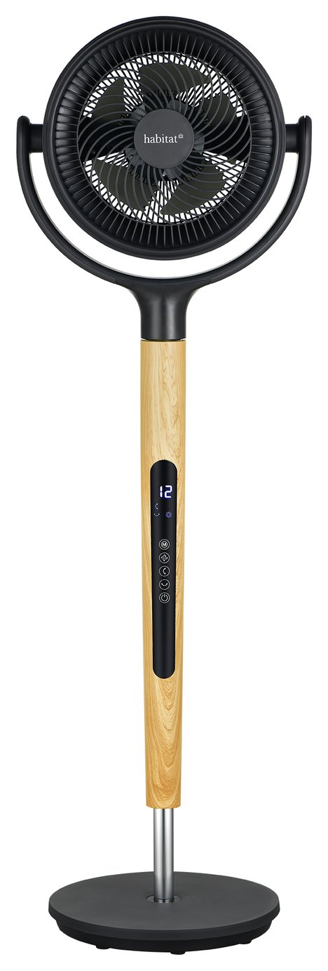 Habitat Air Circulation Black Pedestal Fan - 7 Inch