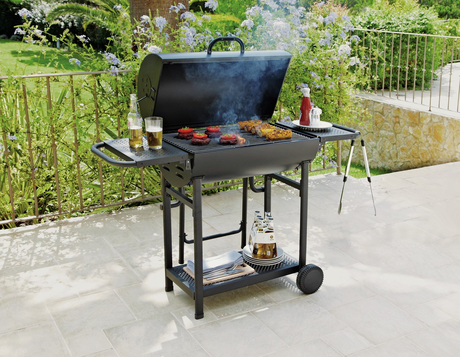 Lovo Drum Charcoal BBQ With Rotisserie