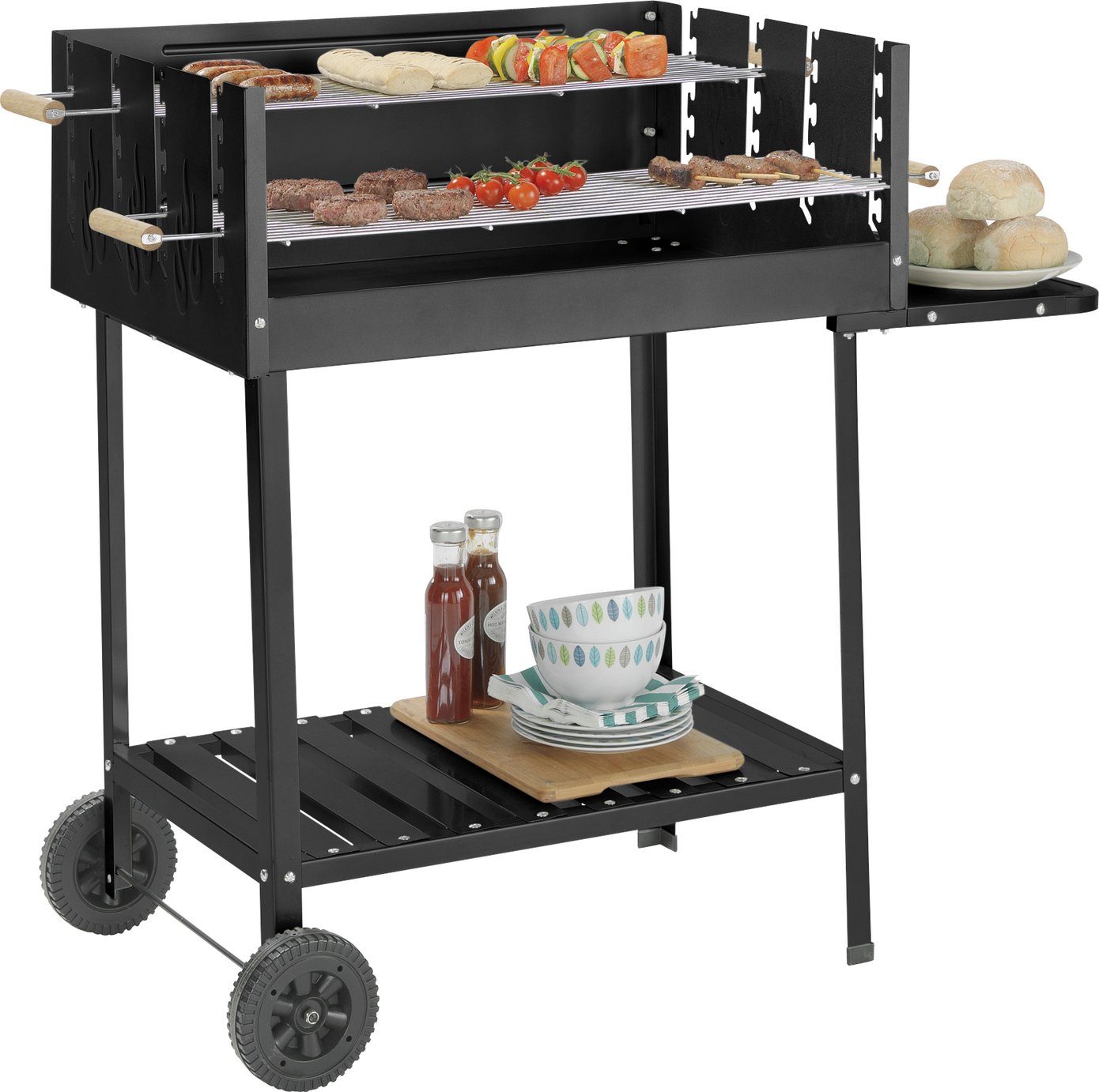 Argos Home Deluxe Trolley Charcoal BBQ