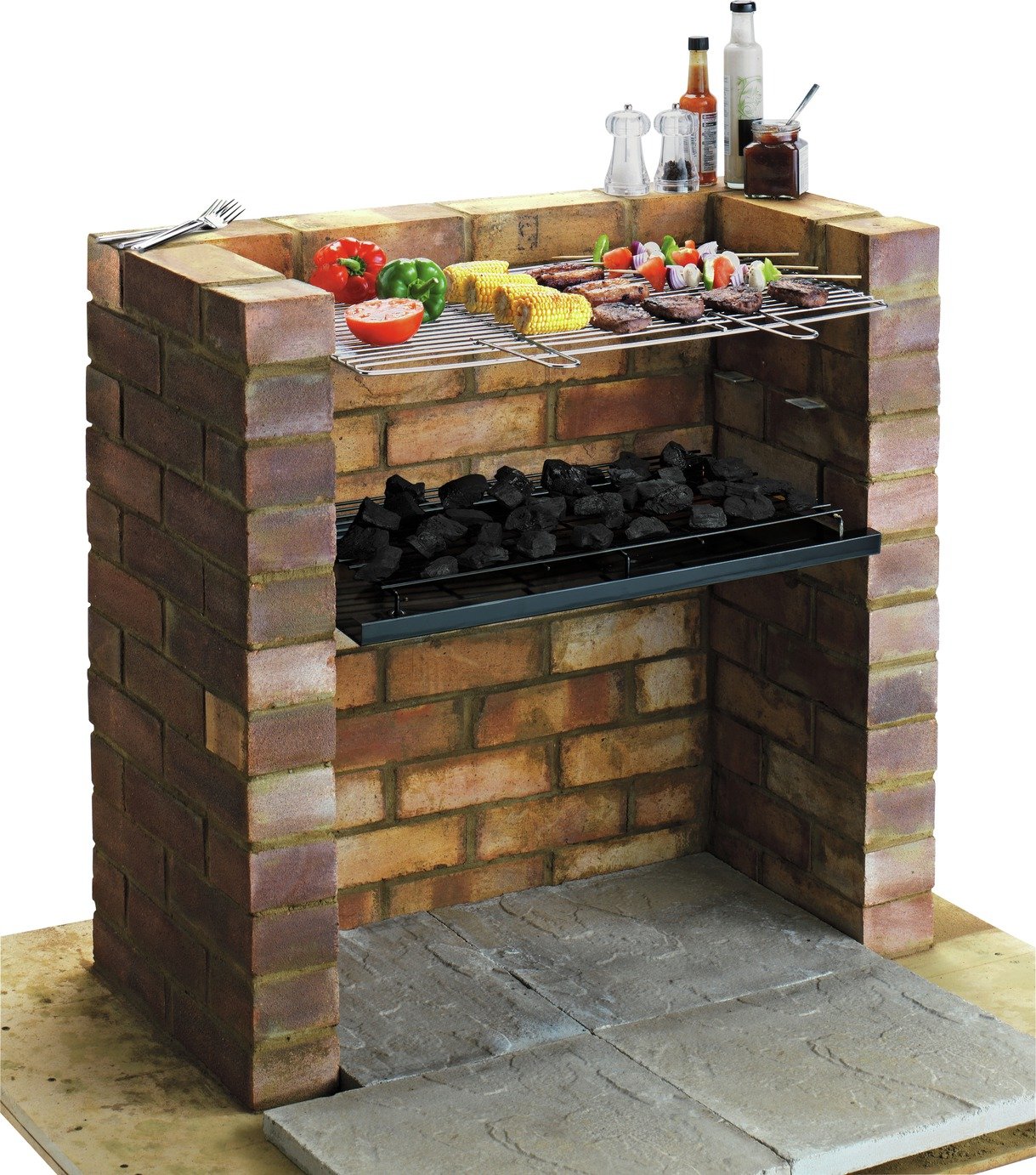 Argos Home Built In Charcoal BBQ
