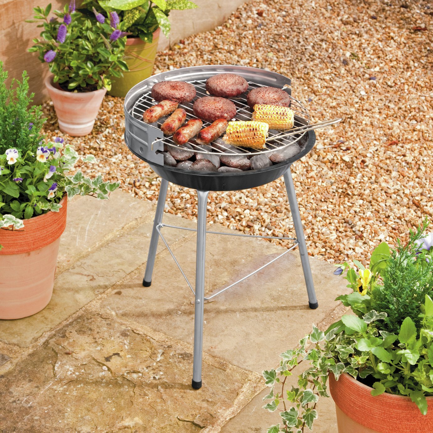 Argos Home 35cm Round Charcoal BBQ