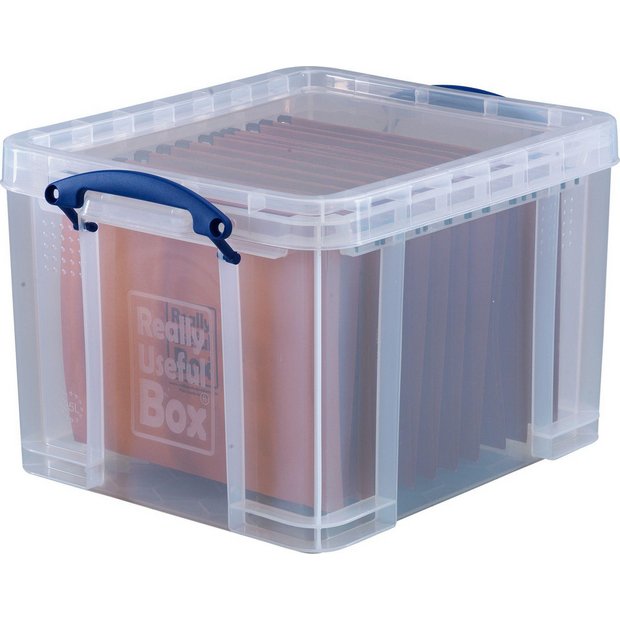 Buy Really Useful 35 Litre with 10 A4 Files - Transparent at Argos.co ...