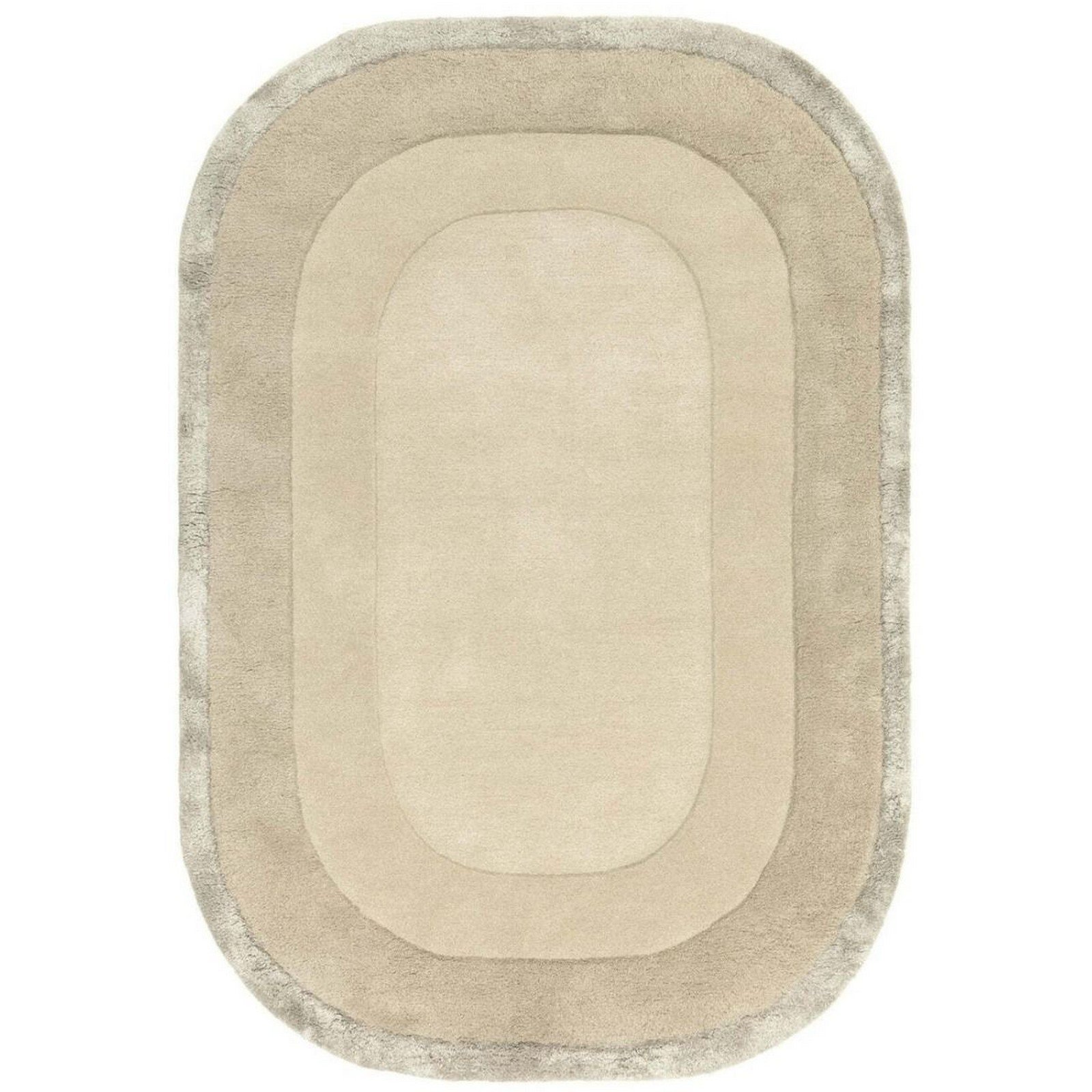 Mega Flooring Beige Handmade Bordered Rug - 160 x 230cm