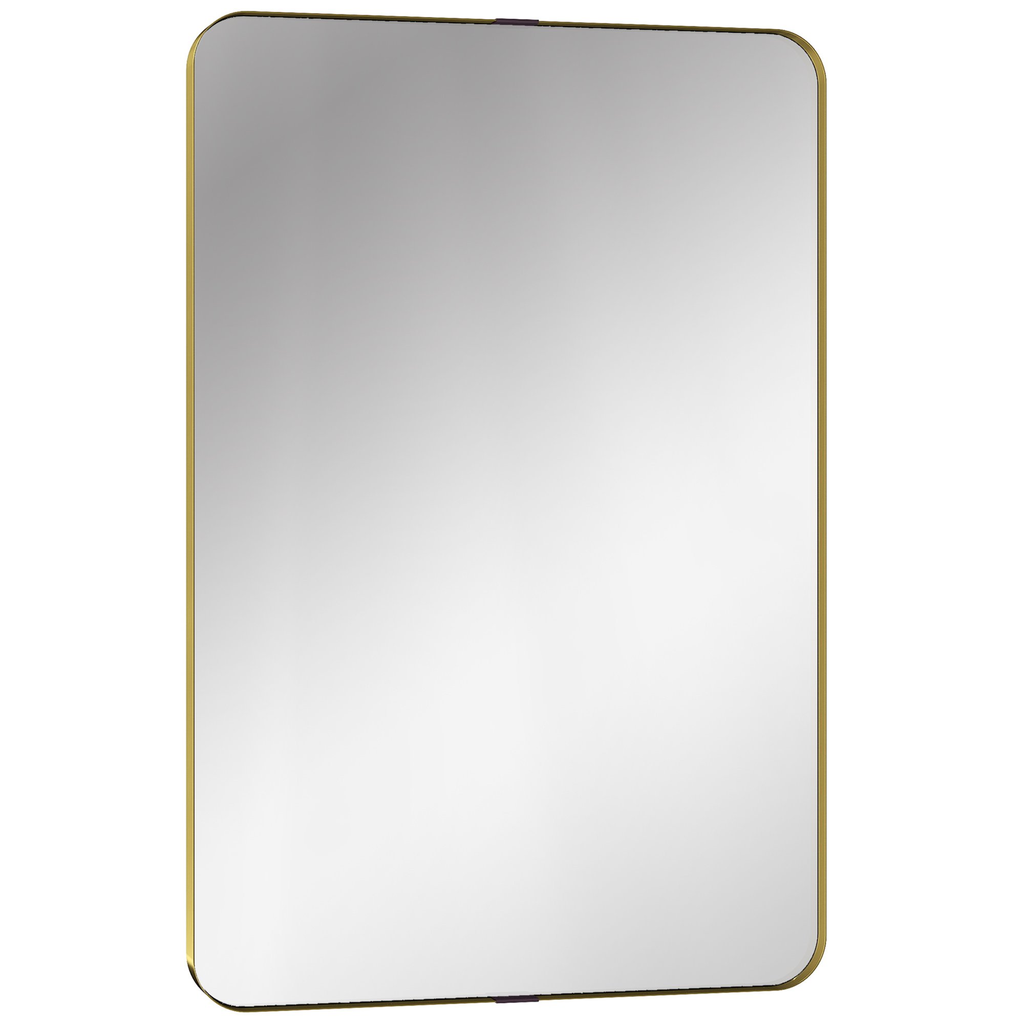 HOMCOM Aluminium Framed Wall Mounted Mirror - Gold