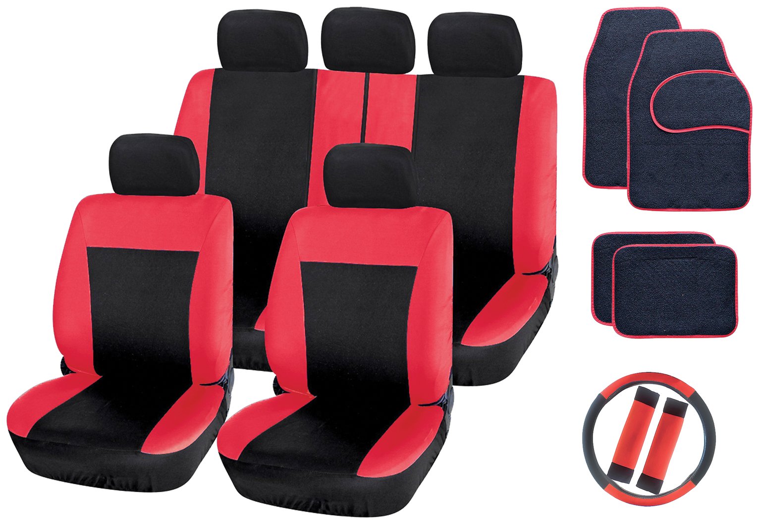 Streetwize Red/Black Interior Car Set