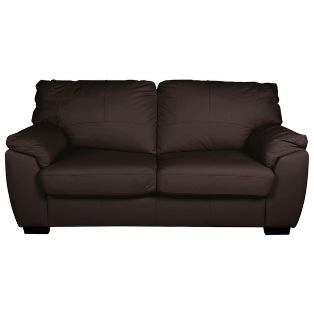 Argos black leather 2 seater deals sofa