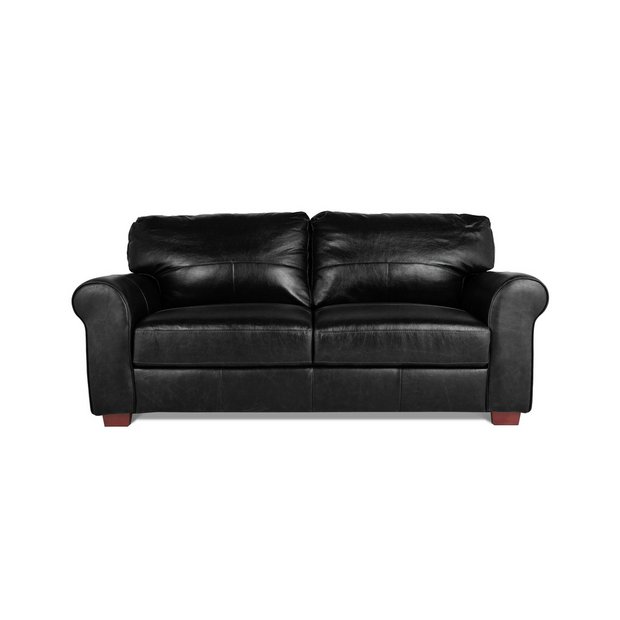 Black brown store leather sofa