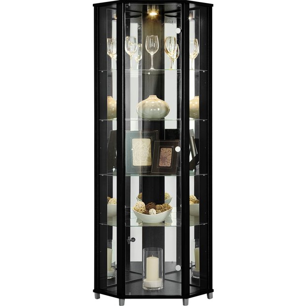 Argos black deals display cabinet