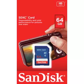 SanDisk Blue SDXC Memory Card - 64GB