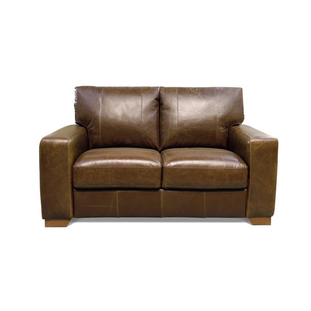 Argos brown deals leather chair