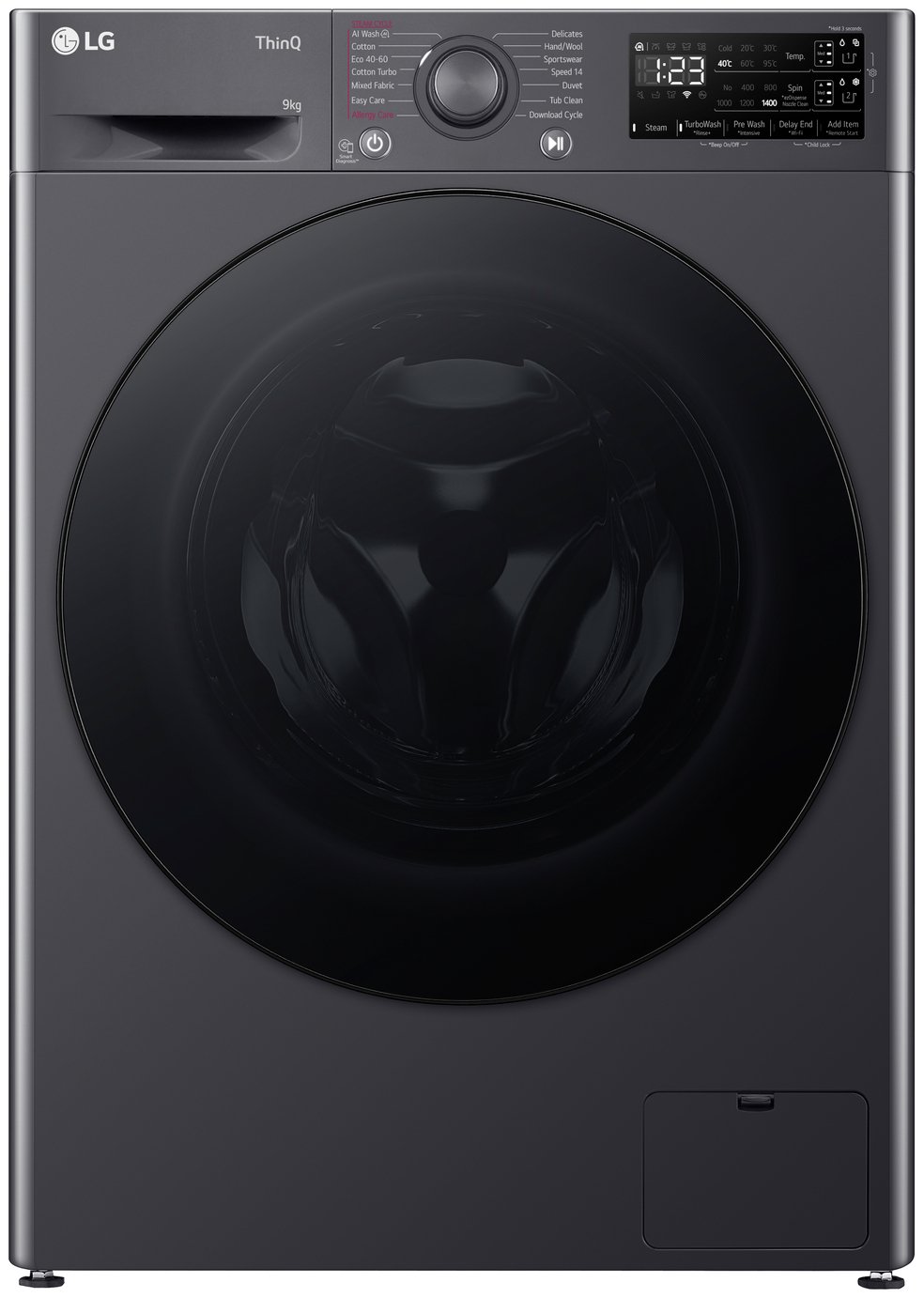 LG F4Y509GBLA1 9KG 1400 Spin Washing Machine - Grey