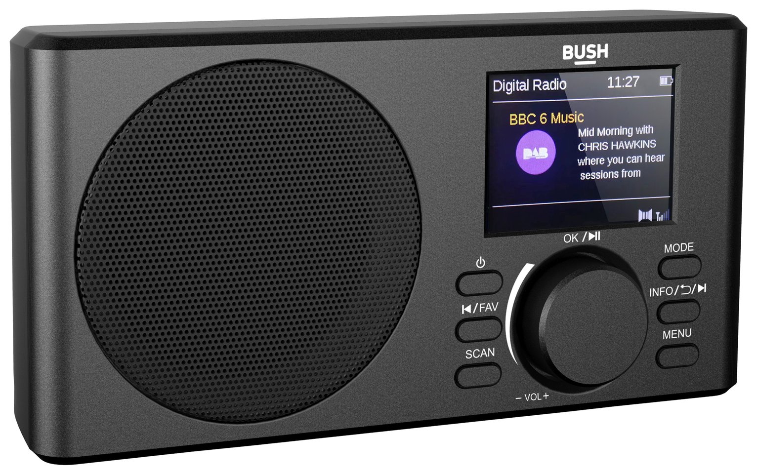 Bush Hampton Dab+ Portable Radio - Black