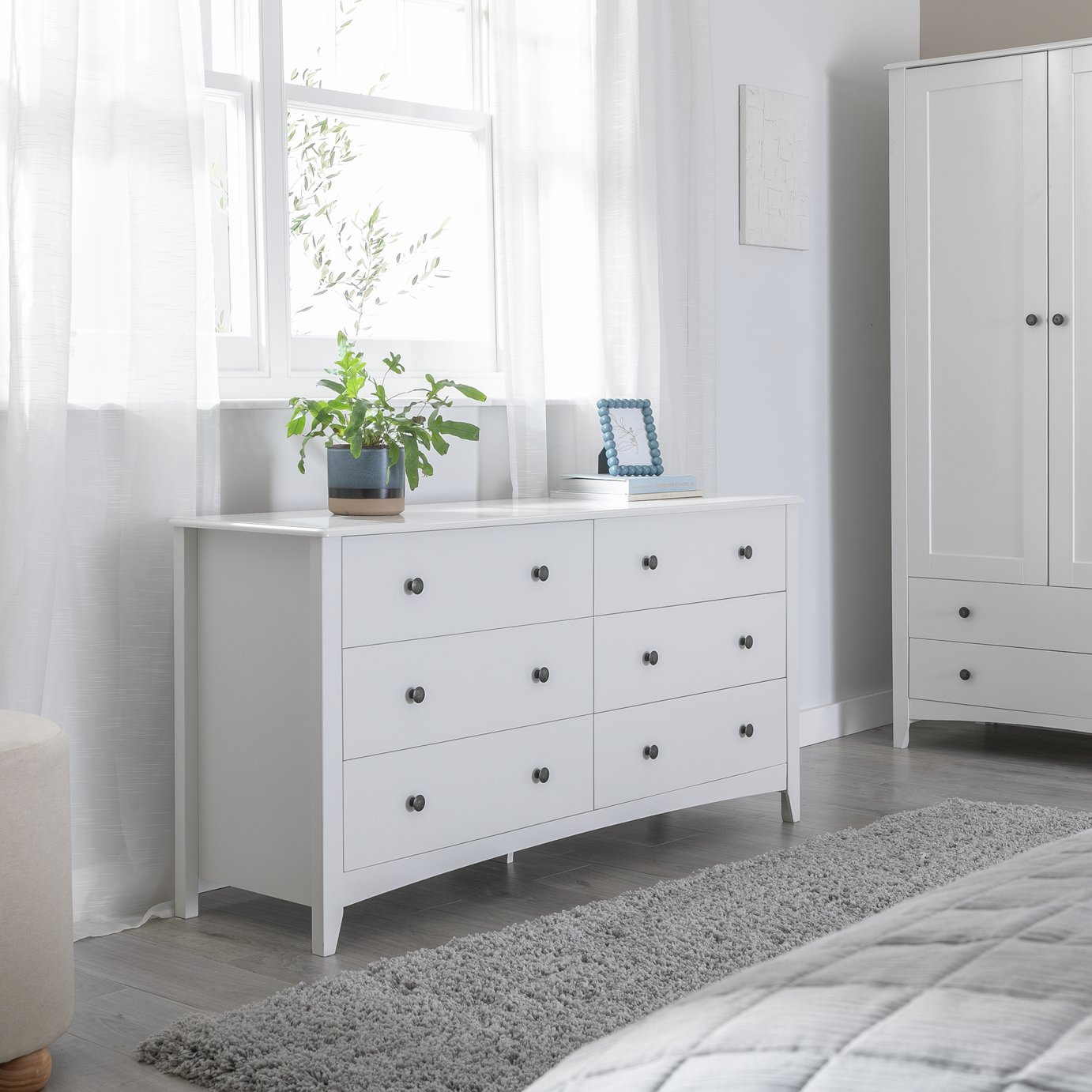 Argos Home Minato 6 Drawer Chest - White