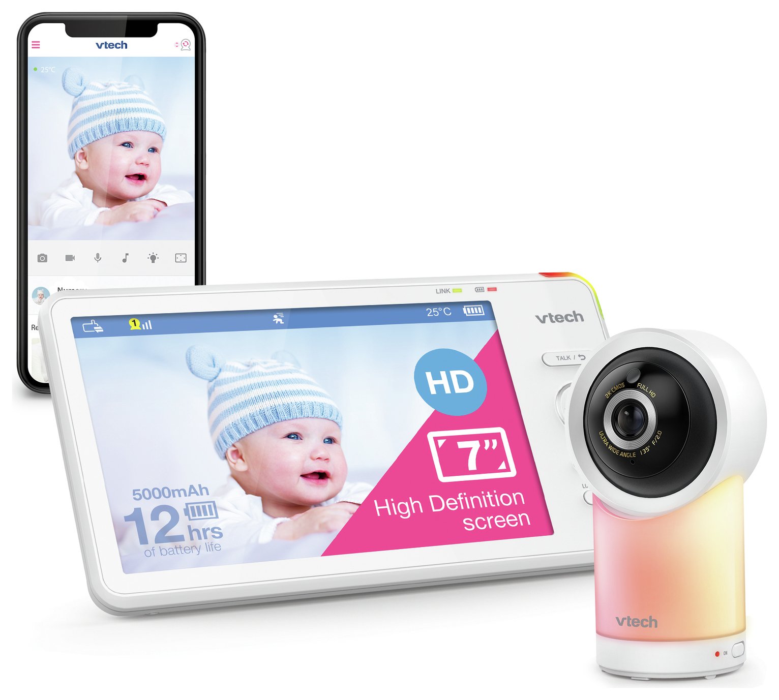 Vtech RM7766 HD Smart Pan And Tilt Smart Baby Monitor