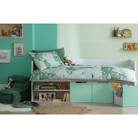 Habitat Jude Cabin Bed Frame With Mattress - White And Green