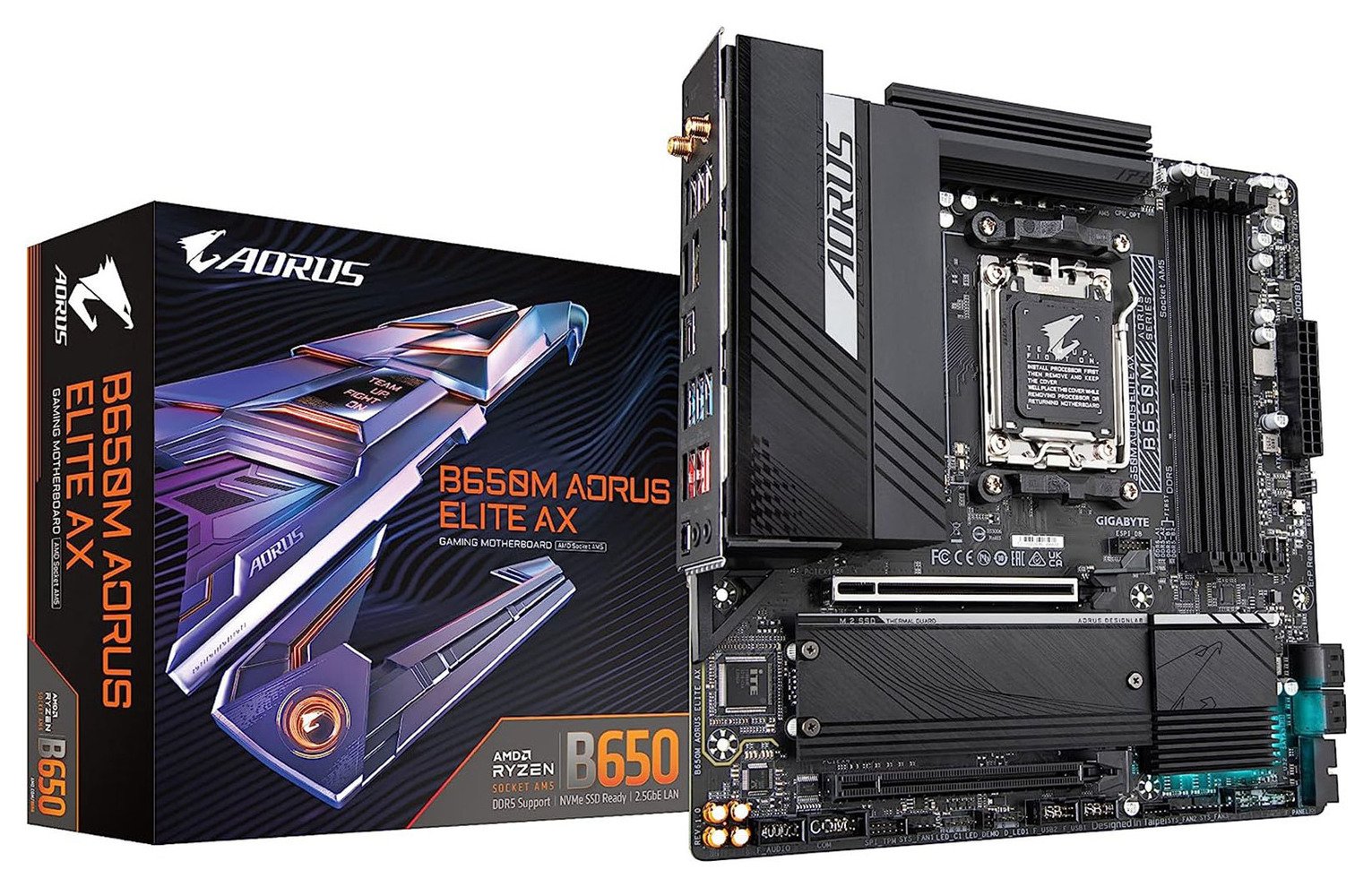 Aorus AM5 AMD B650M Elite AX M-ATX Motherboard