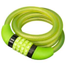 Rolson 12 x 1200mm Combination Cable Bike Lock - Green