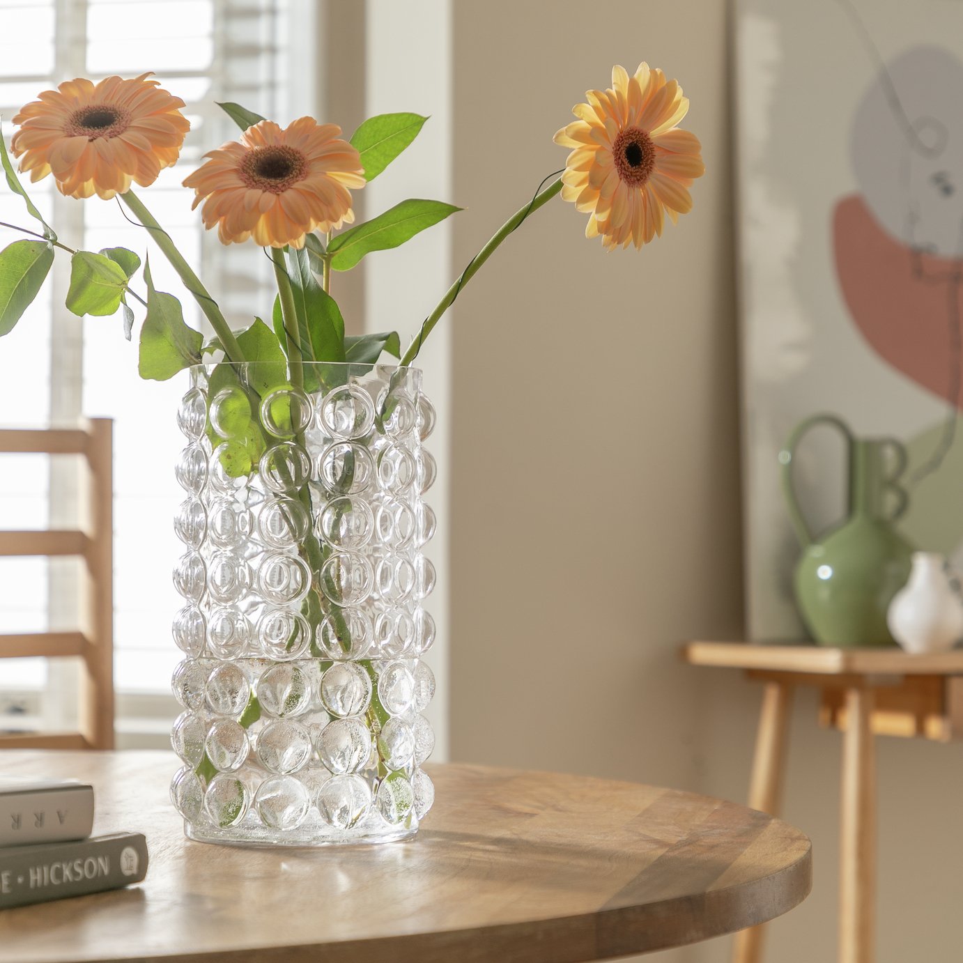 Habitat Tall Bobble Glass Vase - Clear