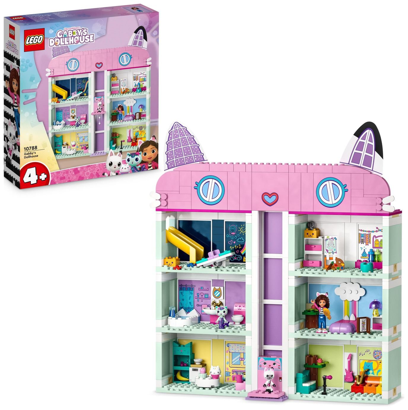 LEGO Gabby's Dollhouse Toy Playset with 4 Figures 10788