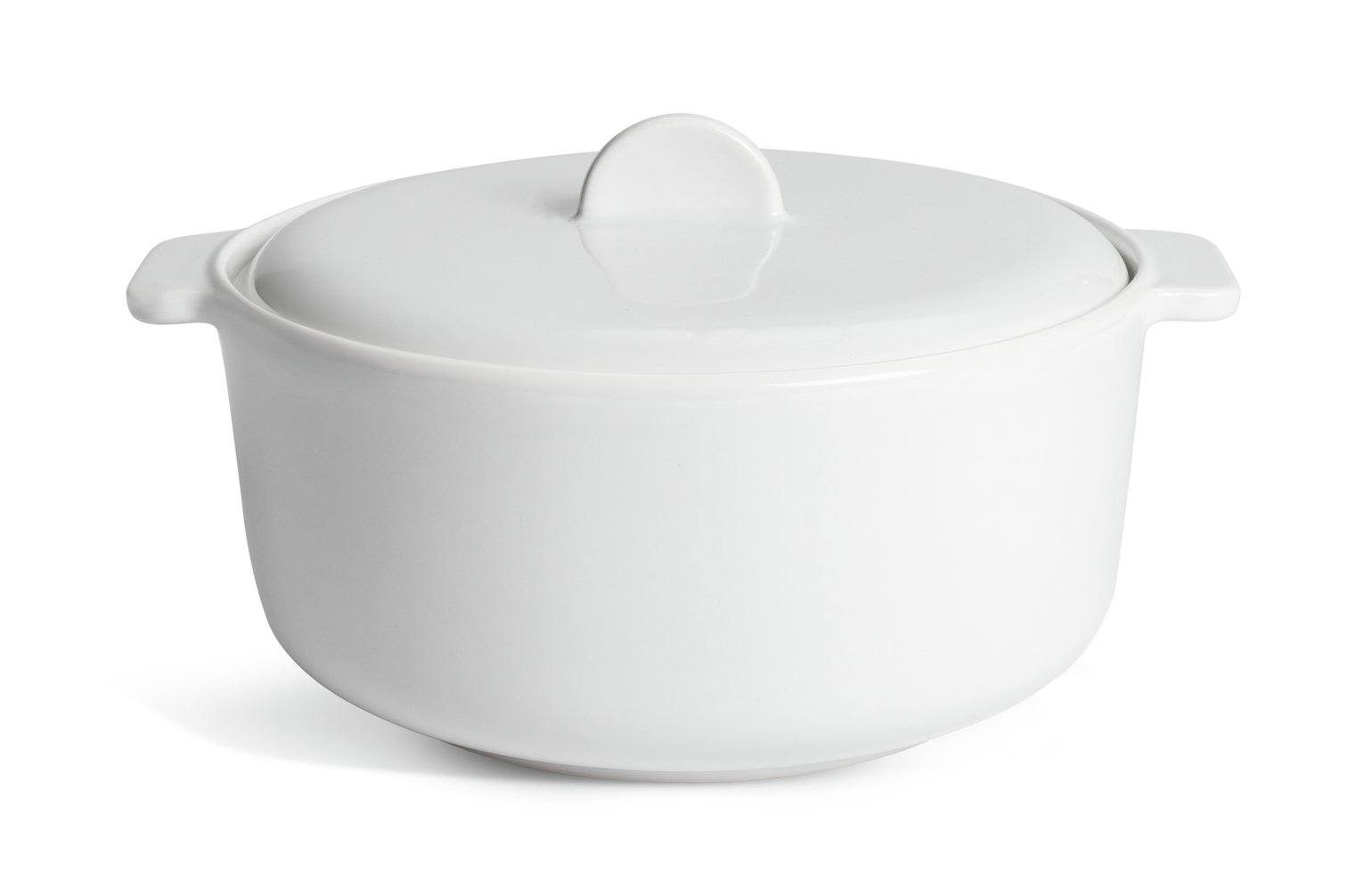 Habitat Riko 2.29 Litre Ceramic Casserole Dish - White