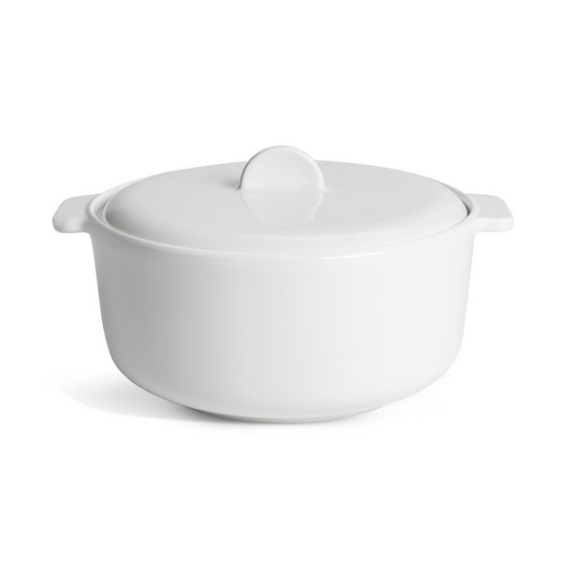 Buy Habitat Riko 2.29 Litre Ceramic Casserole Dish - White