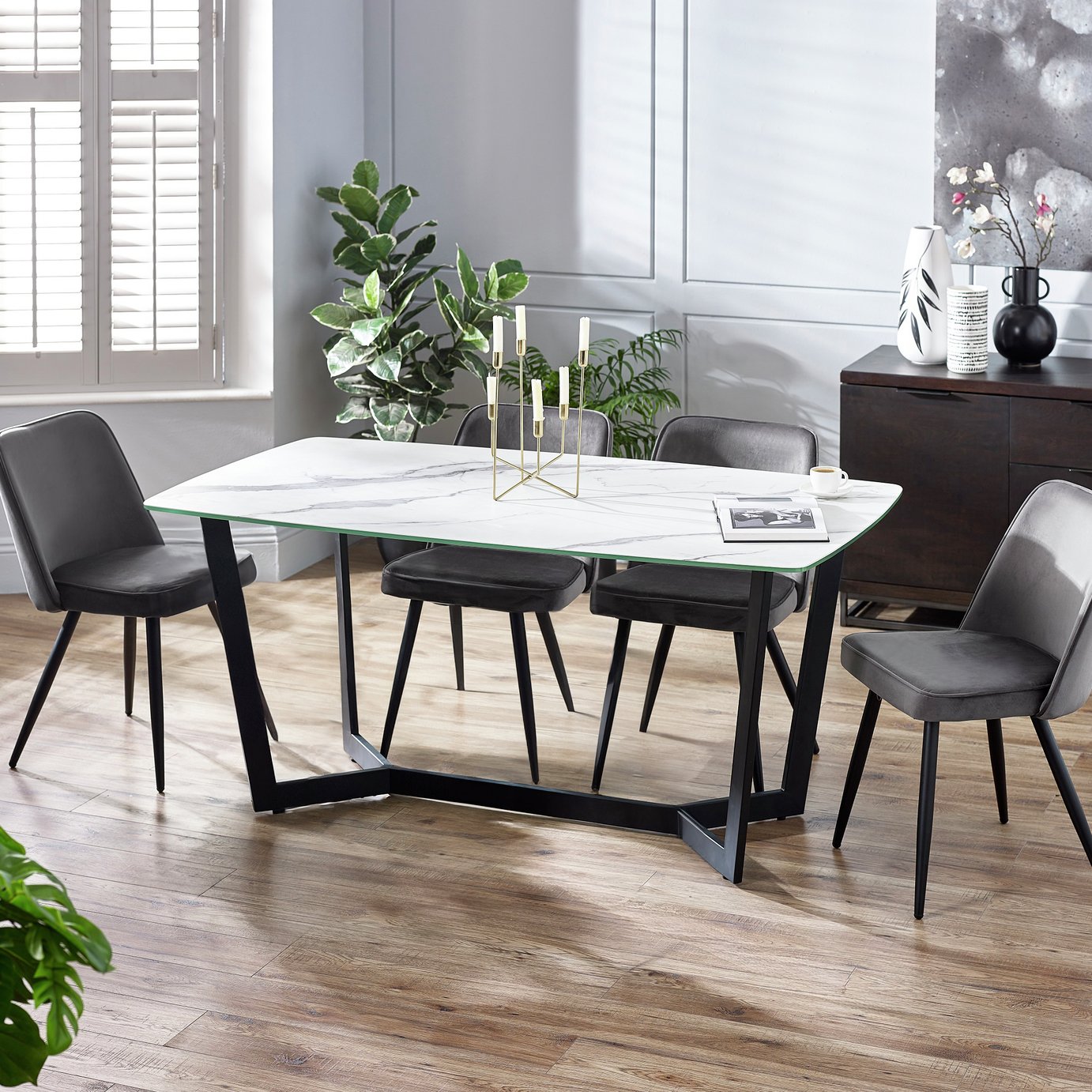 Julian Bowen Olympus 4 Seater Dining Table - White