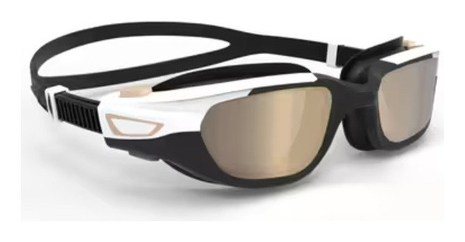Decathlon 500 Black And White  Spirit Mirror Goggles - Large