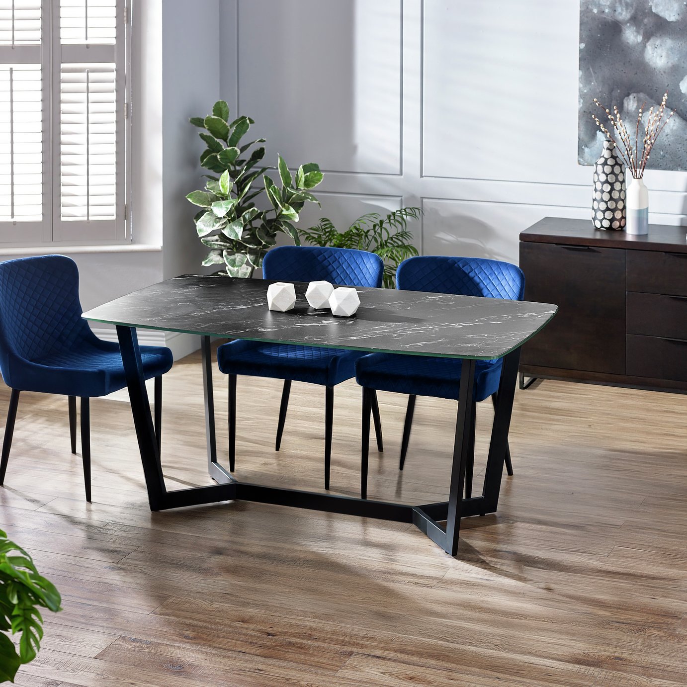 Julian Bowen Olympus 6 Seater Dining Table - Black