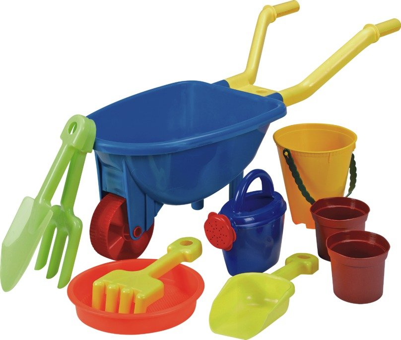 childrens plastic wheelbarrow