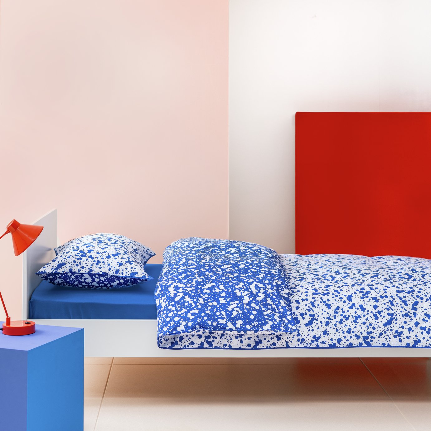 Habitat 60 Jackson Blue & White Cotton Bedding Set